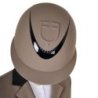 Equestro Cap donna con visiera larga e logo embossed omologazione EN - Marrone