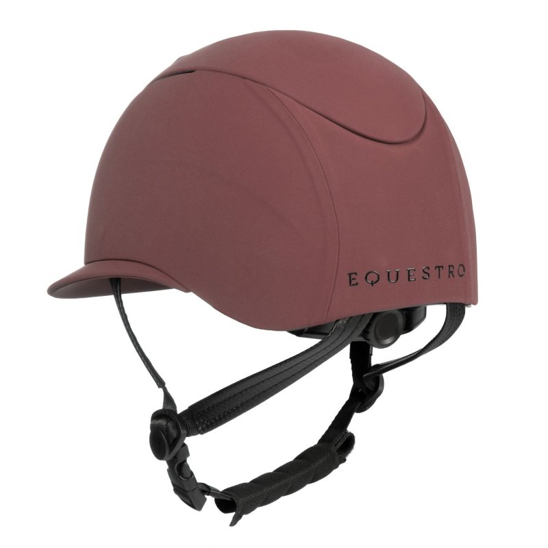 Equestro Cap donna con visiera larga e logo embossed omologazione EN - MARRON (18-1415)