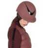 Equestro Cap donna con visiera larga e logo embossed omologazione EN - MARRON (18-1415)