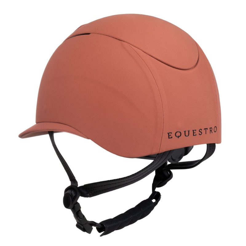 Equestro Cap donna con visiera larga e logo embossed omologazione EN - Rosso