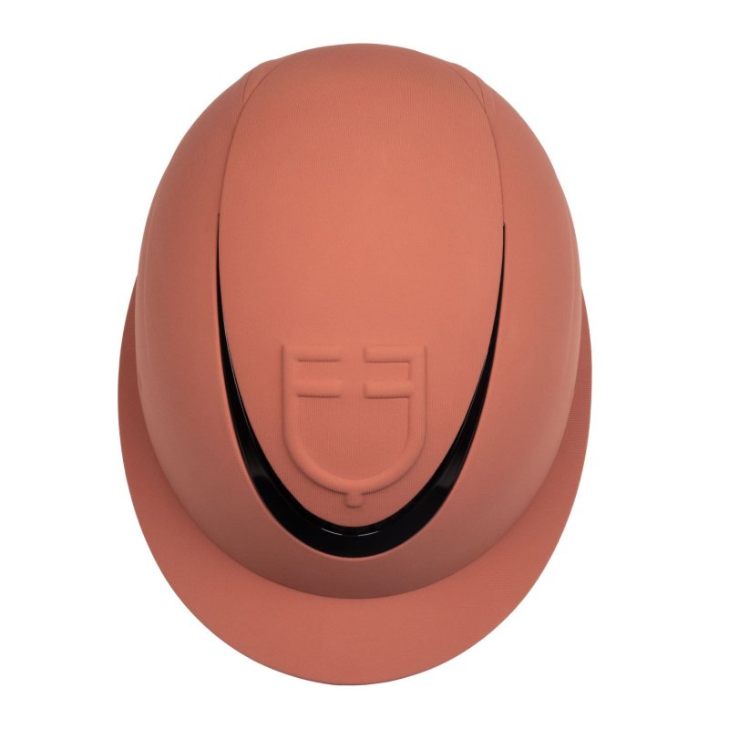 Equestro Cap donna con visiera larga e logo embossed omologazione EN - Rosso