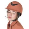 Equestro Cap donna con visiera larga e logo embossed omologazione EN - Rosso
