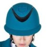 Equestro Cap donna con visiera larga e logo embossed omologazione EN - Blu