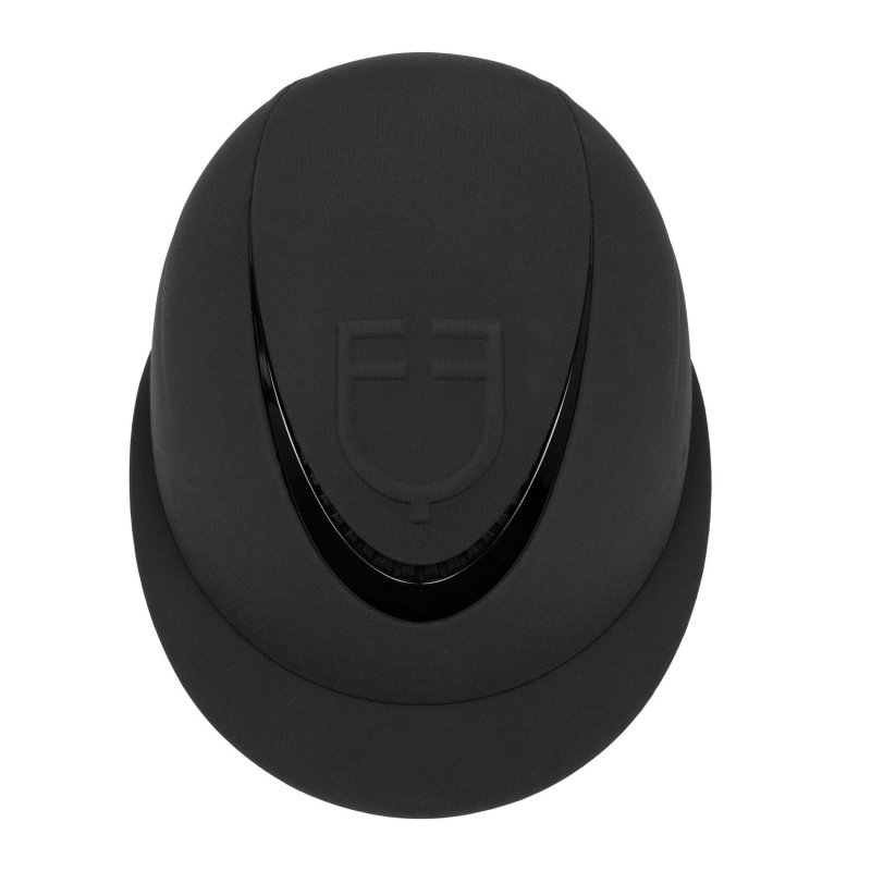Equestro Cap donna con visiera larga e logo embossed omologazione EN - Nero