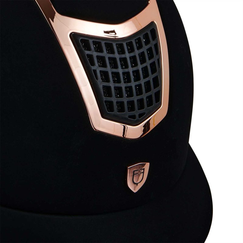 Equestro Cap frame velluto con profilo colorato - Nero