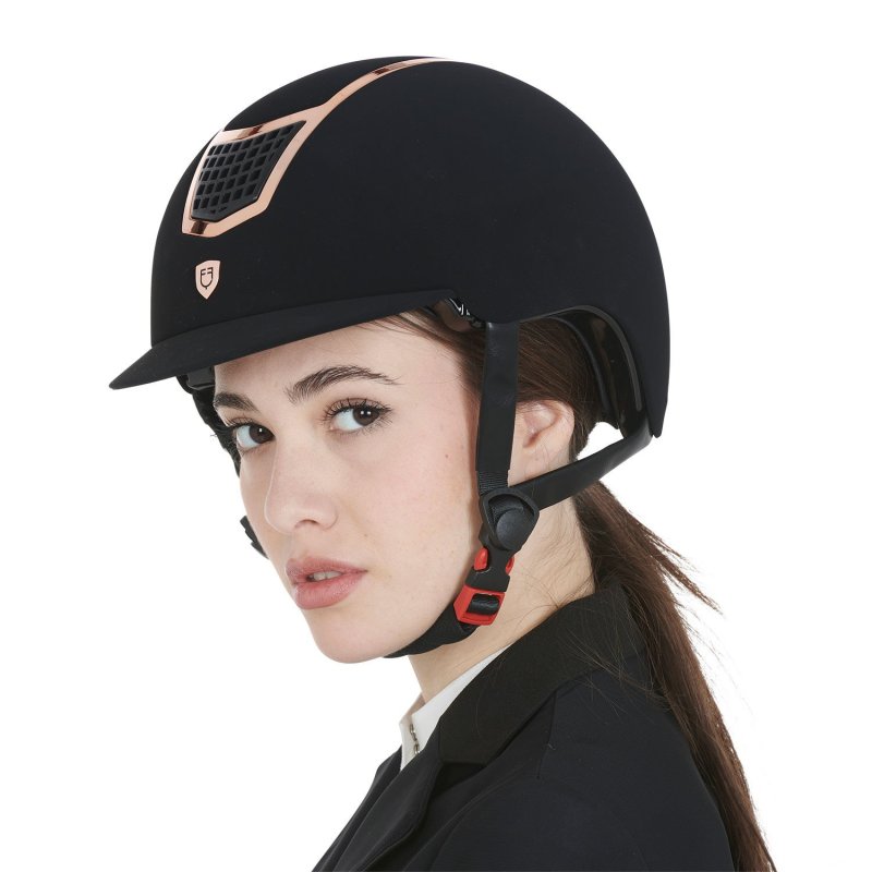 Equestro Cap frame velluto con profilo colorato - Nero
