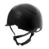 Equestro Cap lucido cinturino ecopelle e visiera stretta omologazione EN - Nero
