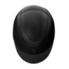 Equestro Cap lucido cinturino ecopelle e visiera stretta omologazione EN - Nero