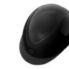 Equestro Cap lucido cinturino ecopelle e visiera stretta omologazione EN - Nero