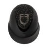 Equestro Cap opaco visiera larga con logo in strass omologazione EN - Nero