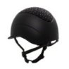 Equestro Cap opaco visiera stretta con logo in strass omologazione EN - Nero