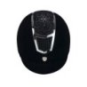 Equestro Cap ultra-light in velluto con strass - Nero