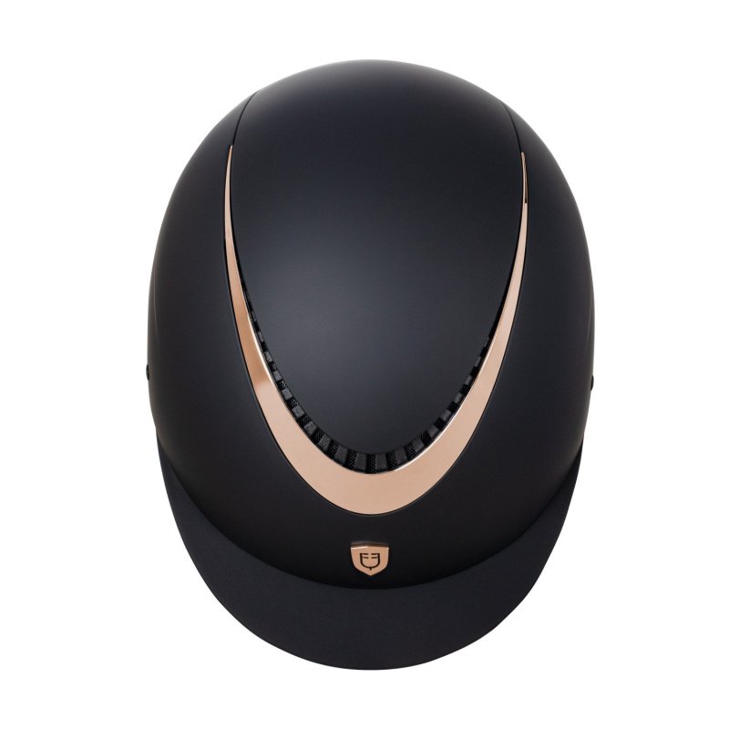 Equestro Cap unisex con frame lucido omologazione EN - Nero
