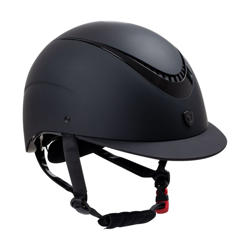 Equestro Cap unisex con frame lucido omologazione EN - Nero