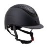 Equestro Cap visiera stretta con brillantini omologazione EN - Nero