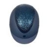 Equestro Cap visiera stretta con brillantini omologazione EN - Blu navy