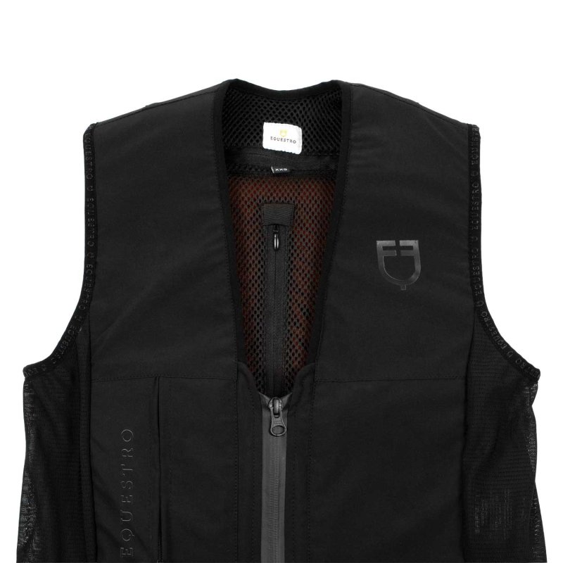 Equestro Gilet airbag con protezione posteriore livello 2 - Nero