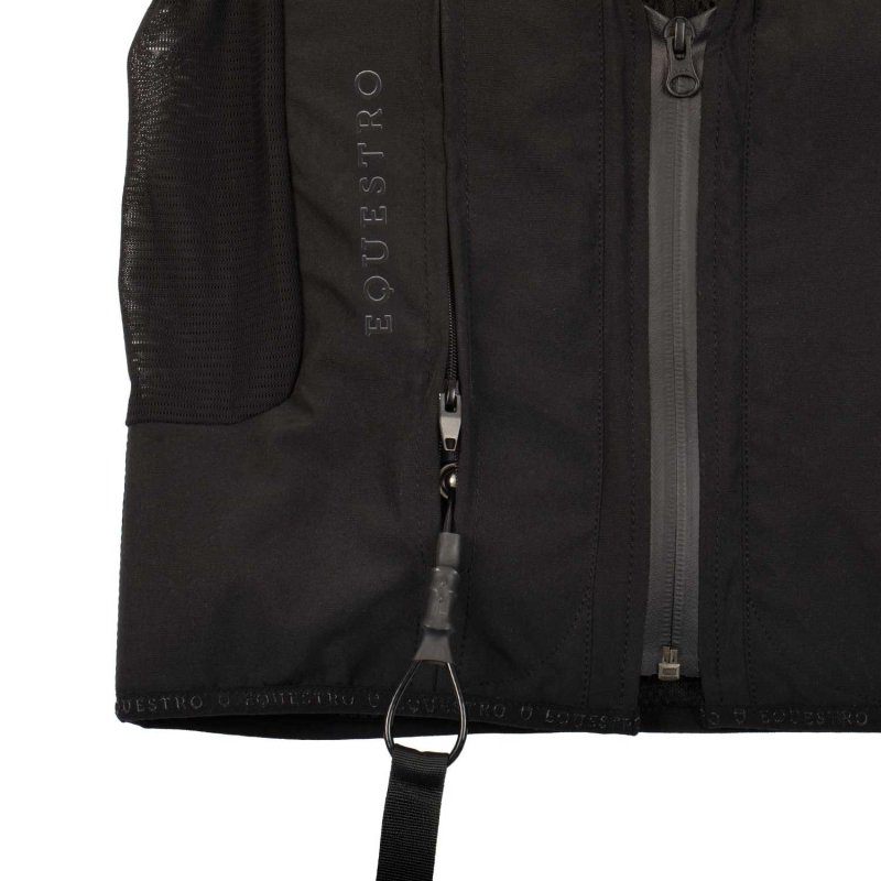Equestro Gilet airbag con protezione posteriore per bambini (sopra 25 Kg) - Nero