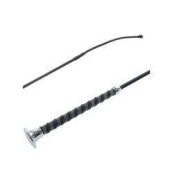 Umbria Equitazione Frustino da dressage bicolore con manico grip e pelle