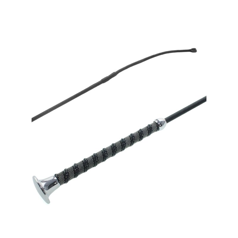 Umbria Equitazione Frustino da dressage bicolore con manico grip e pelle