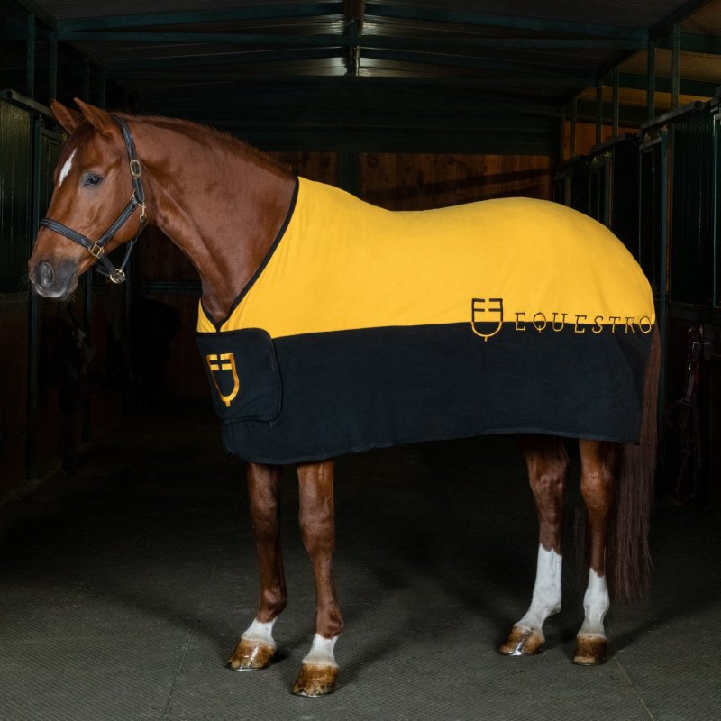 Equestro Coperta bicolore in pile antipilling