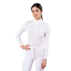 D-istinto Polo da concorso Dots donna manica lunga