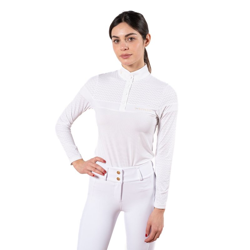 D-istinto Polo da concorso Dots donna manica lunga