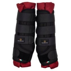 Equestro Stable Boots imbottitura in cotone Nero/Bordeaux