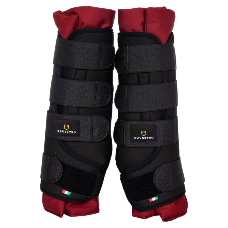 Equestro Stable Boots imbottitura in cotone Nero/Bordeaux