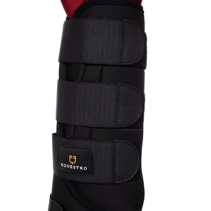 Equestro Stable Boots imbottitura in cotone Nero/Bordeaux