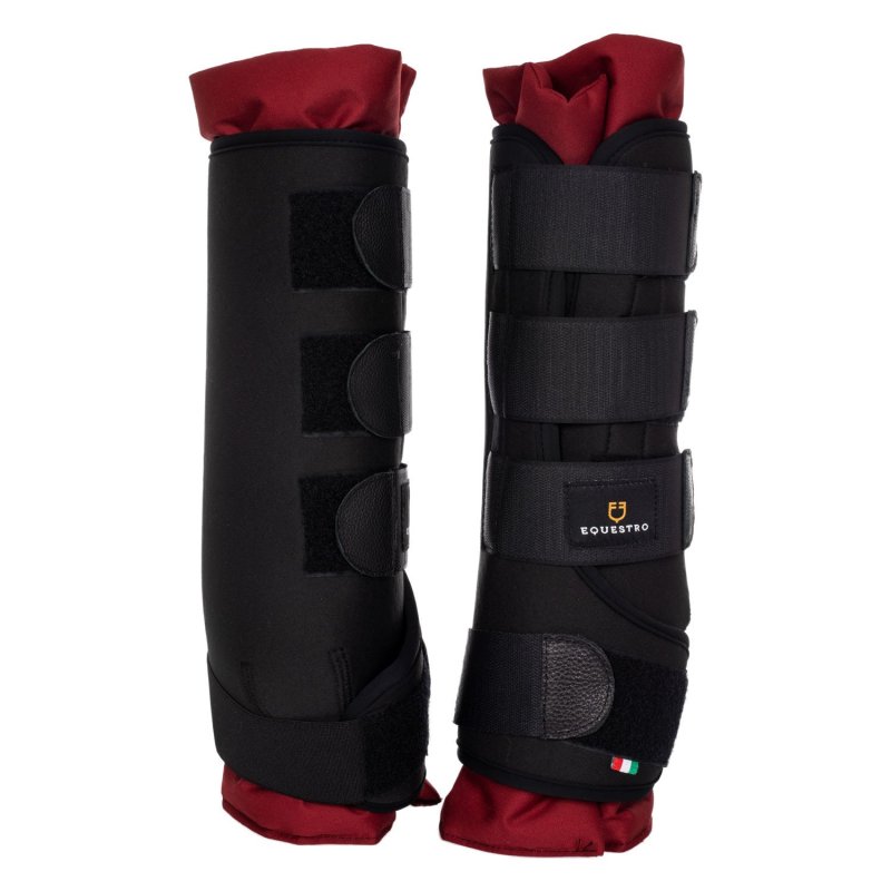 Equestro Stable Boots imbottitura in cotone Nero/Bordeaux