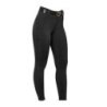 Equestro Leggings bambina a vita alta full grip con passanti Nero