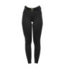 Equestro Leggings bambina a vita alta full grip con passanti Nero