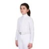Equestro Polo da concorso bambina con traforatura Bianco