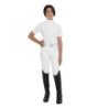 Equestro Polo da concorso bambina a manica corta con inserti mesh Bianco