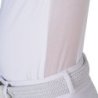 Equestro Polo da concorso bambina con inserti micromesh Bianco