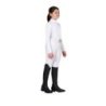 Equestro Polo da concorso bambina con inserti micromesh Bianco