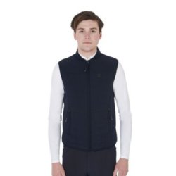 Equestro Smanicato uomo in tessuto tecnico traspirante Blu Navy