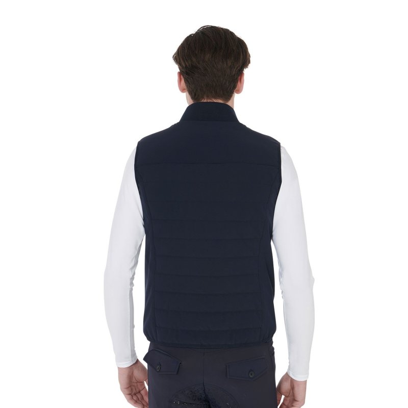 Equestro Smanicato uomo in tessuto tecnico traspirante Blu Navy