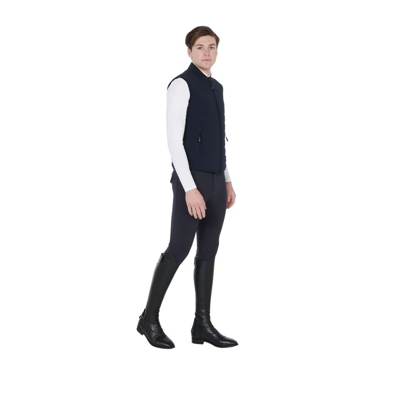 Equestro Smanicato uomo in tessuto tecnico traspirante Blu Navy