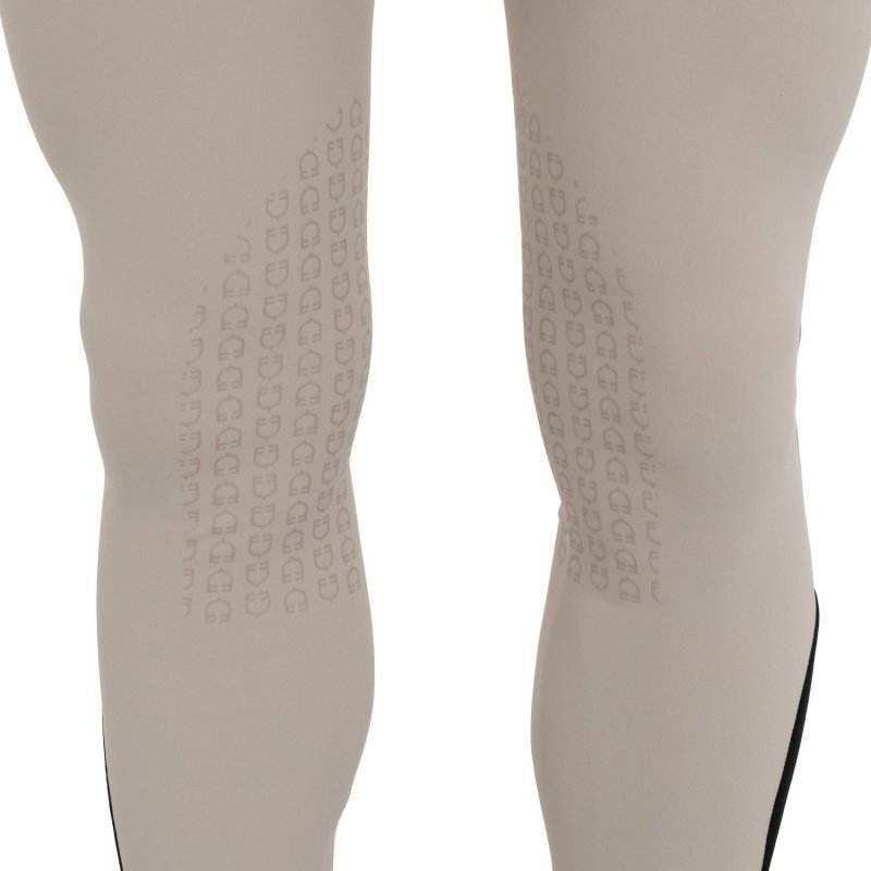 Equestro Pantaloni uomo slim fit con grip al ginocchio Tortora