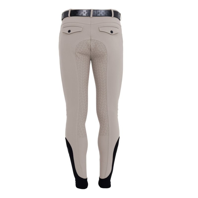 Equestro Pantaloni uomo slim fit full grip Tortora