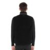 Equestro Smanicato uomo in pile teddy con tasca frontale Nero