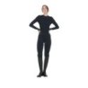 Equestro Polo tecnica donna da allenamento con strass Nero