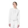 Equestro Polo da concorso da donna a camicia con strass Bianco