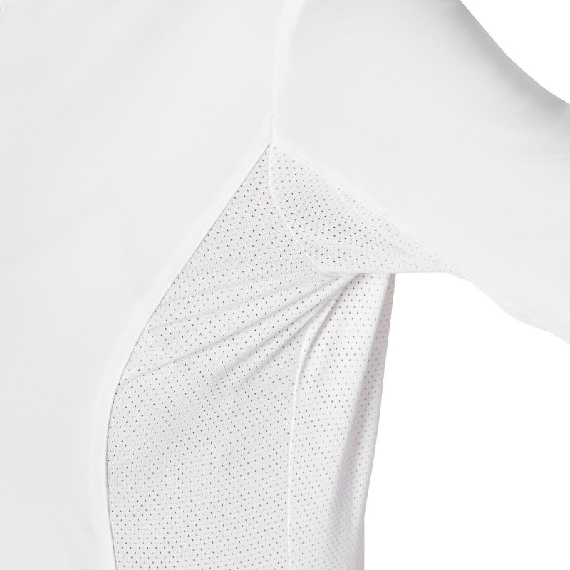 Equestro Polo da concorso donna a camicia con inserti in mesh Bianco