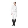 Equestro Polo da concorso donna a camicia con inserti in mesh Bianco