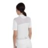 Equestro Polo da concorso donna con inserti in tulle Bianco