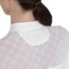 Equestro Polo da concorso donna con inserti in tulle Bianco