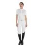 Equestro Polo da concorso donna con inserti in tulle Bianco